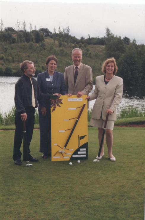 Golf presentation board group shot